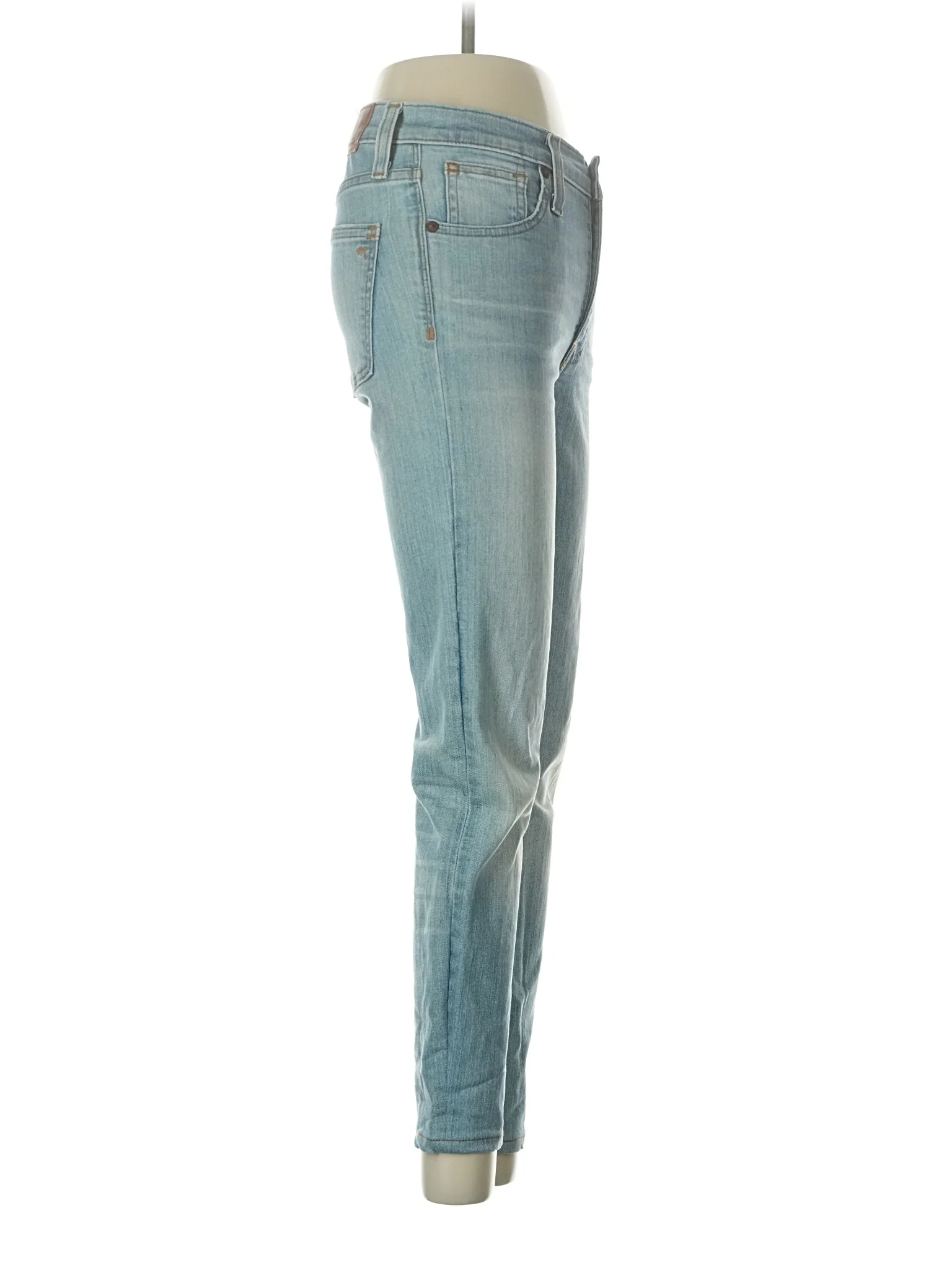 High-Rise Skinny Jeans in Light Wash - Image 3