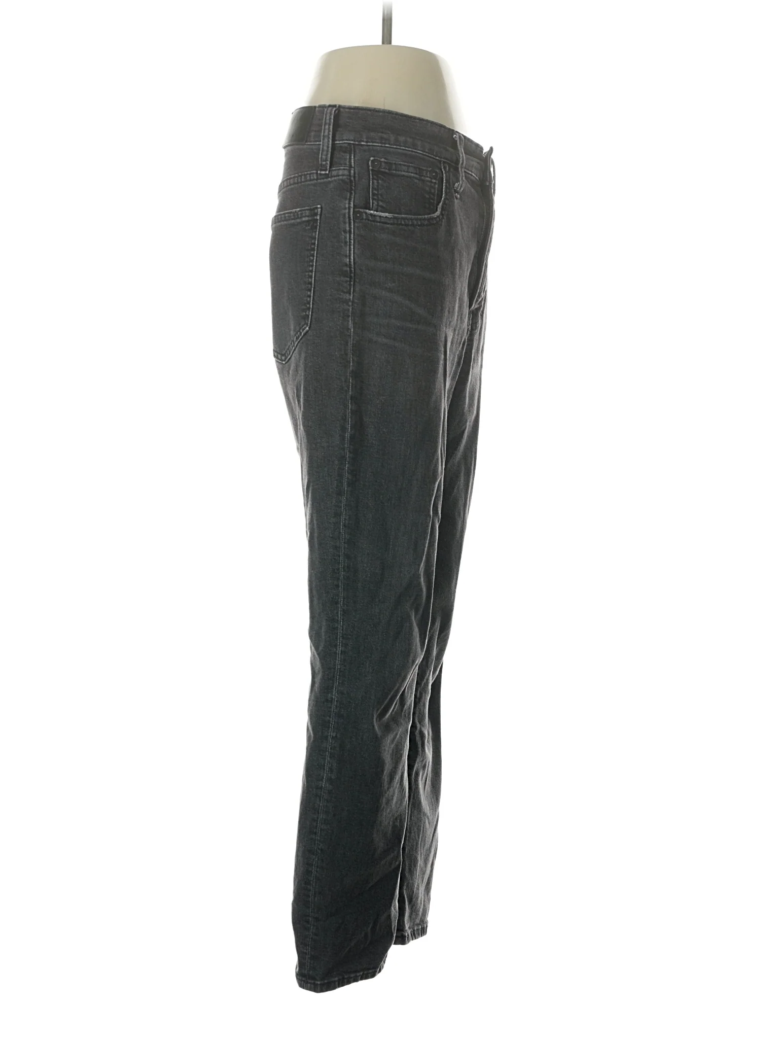High-Rise Straight-leg Jeans in Dark Wash - Image 3