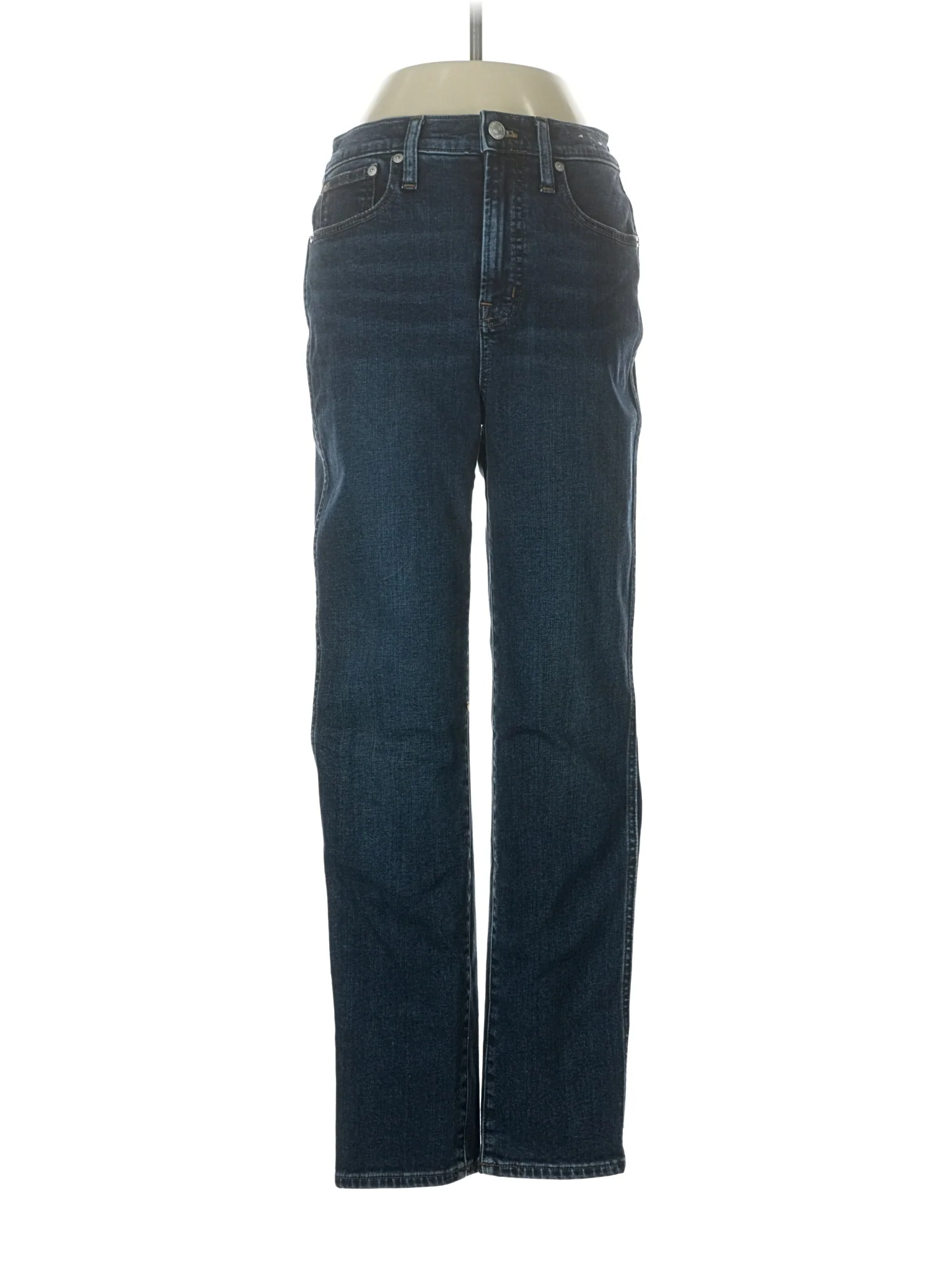 High-Rise Straight-leg Jeans in Dark Wash