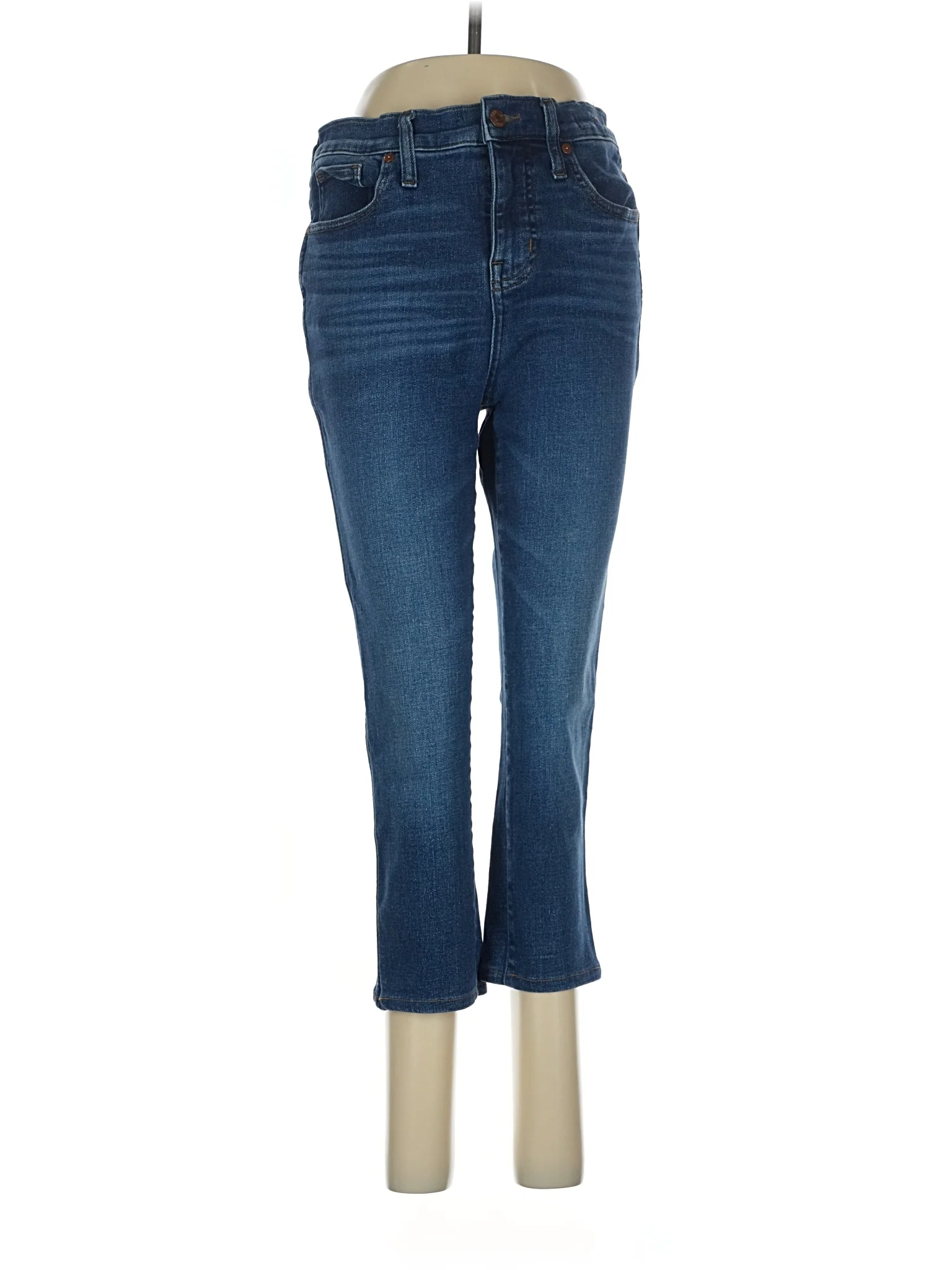 High-Rise Straight-leg Jeans in Dark Wash