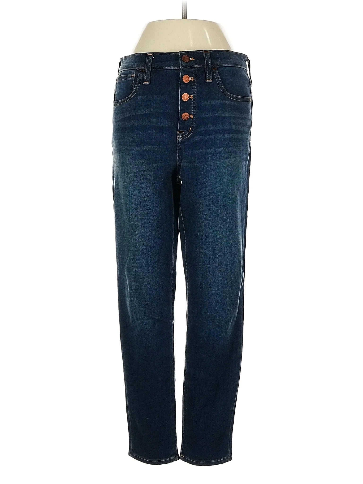 High-Rise Straight-leg Jeans in Dark Wash