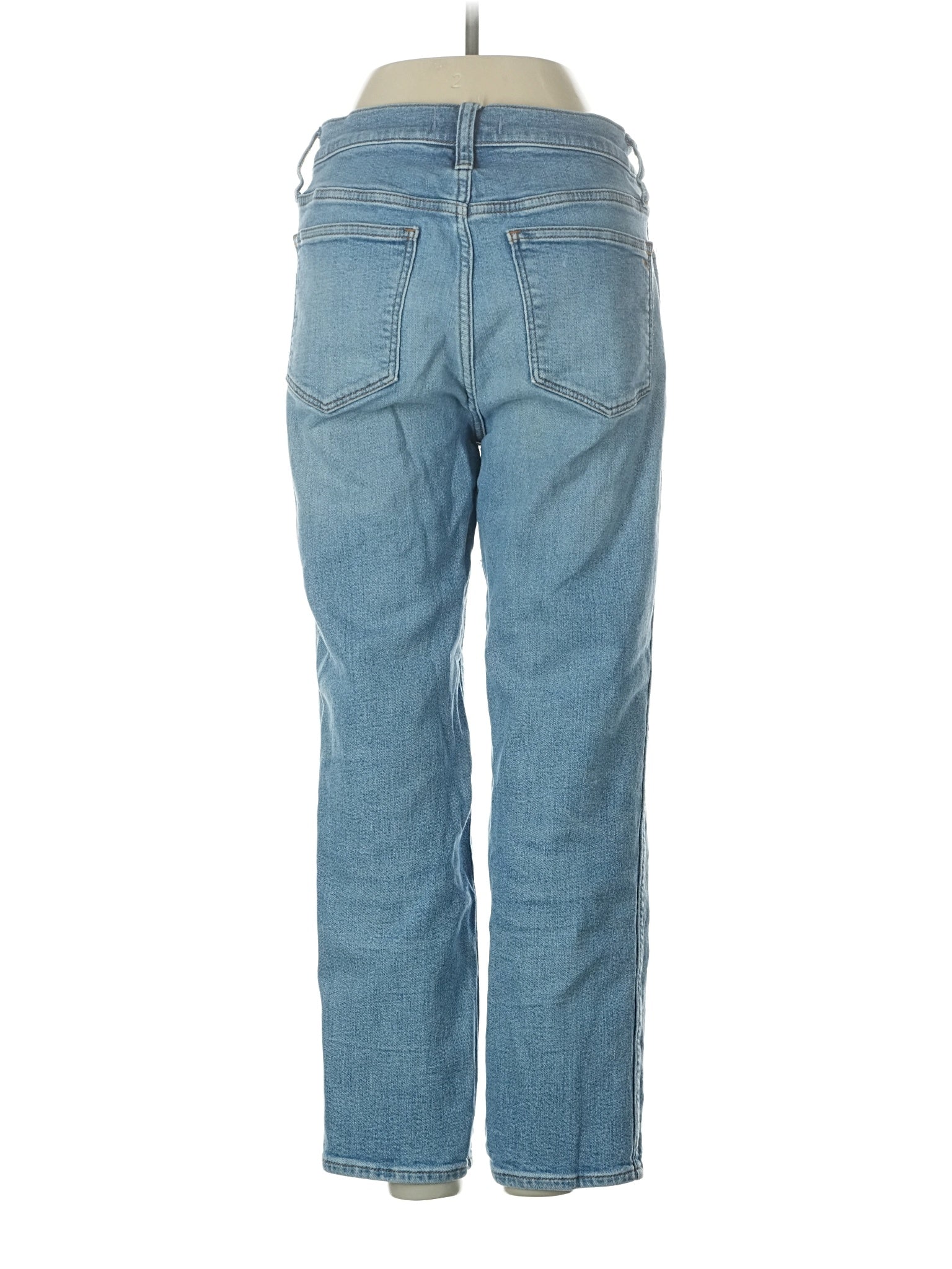 High-Rise Straight-leg Jeans in Light Wash - Image 2