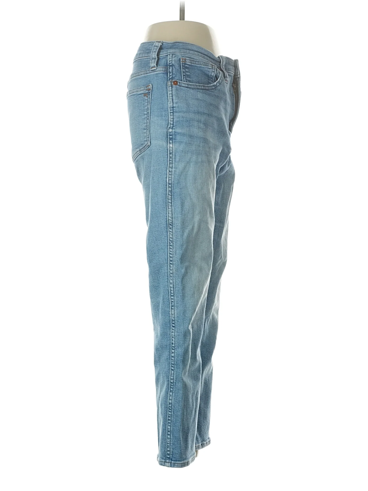 High-Rise Straight-leg Jeans in Light Wash - Image 3