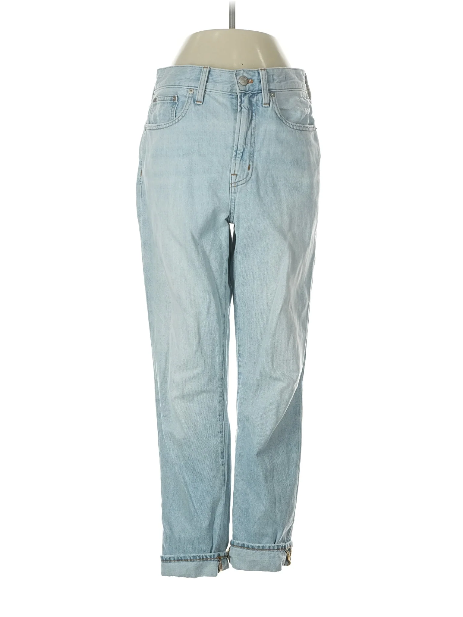High-Rise Straight-leg Jeans in Light Wash
