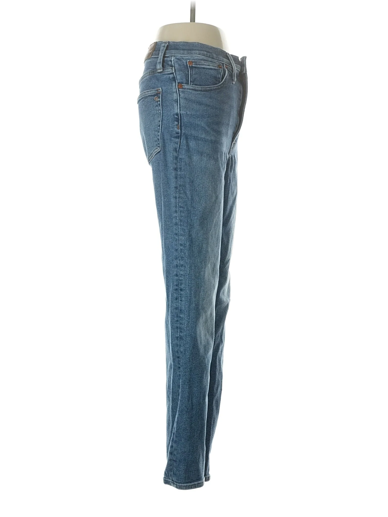 High-Rise Straight-leg Jeans in Medium Wash - Image 3