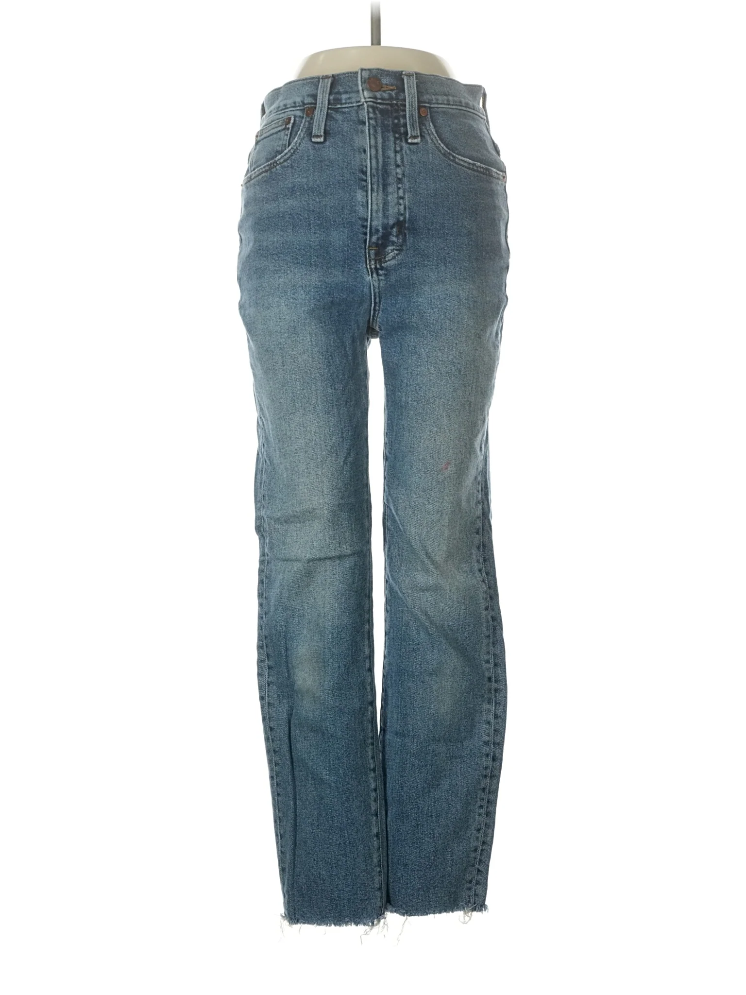 High-Rise Straight-leg Jeans in Medium Wash