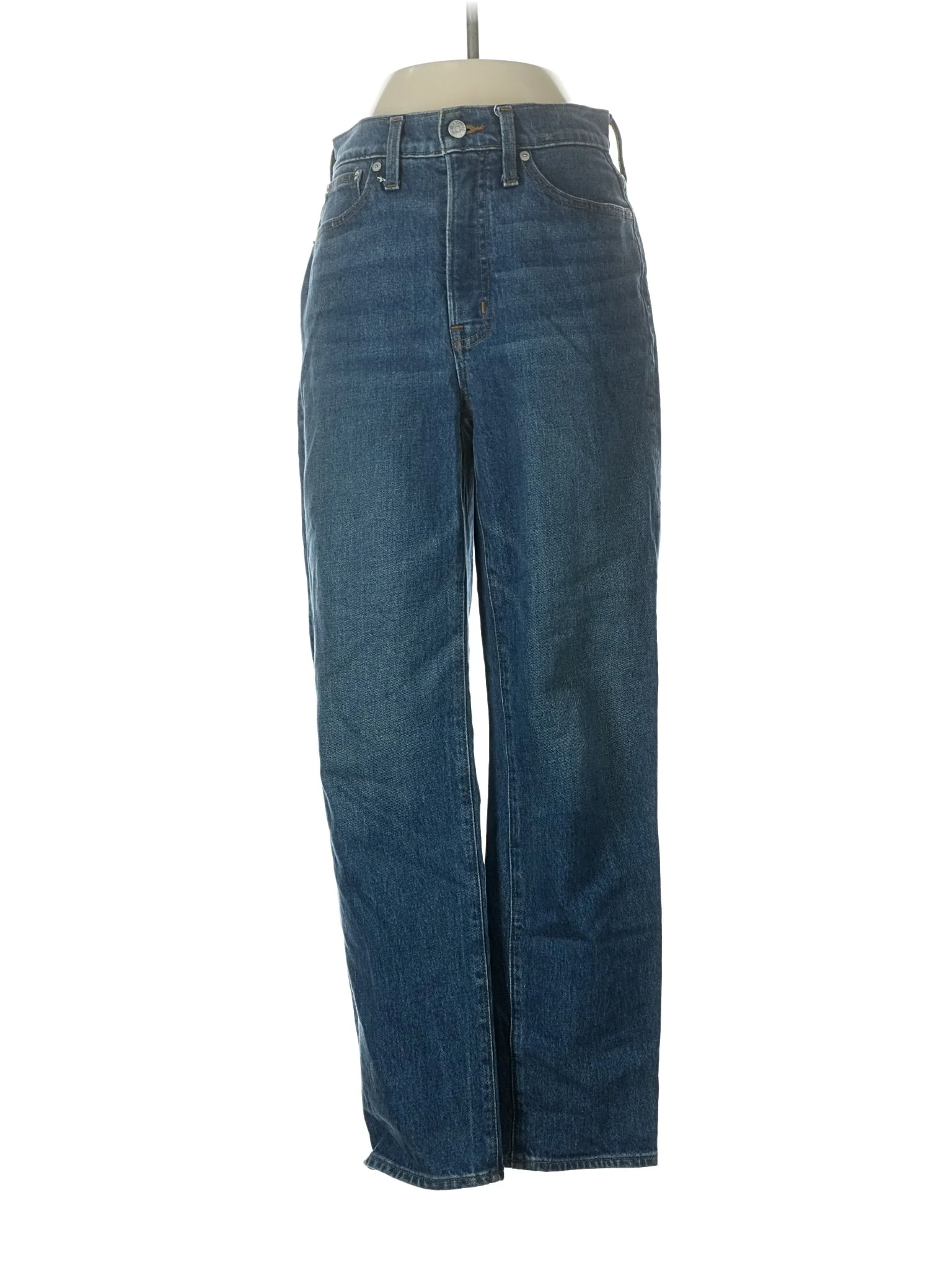 High-Rise Straight-leg Jeans in Medium Wash