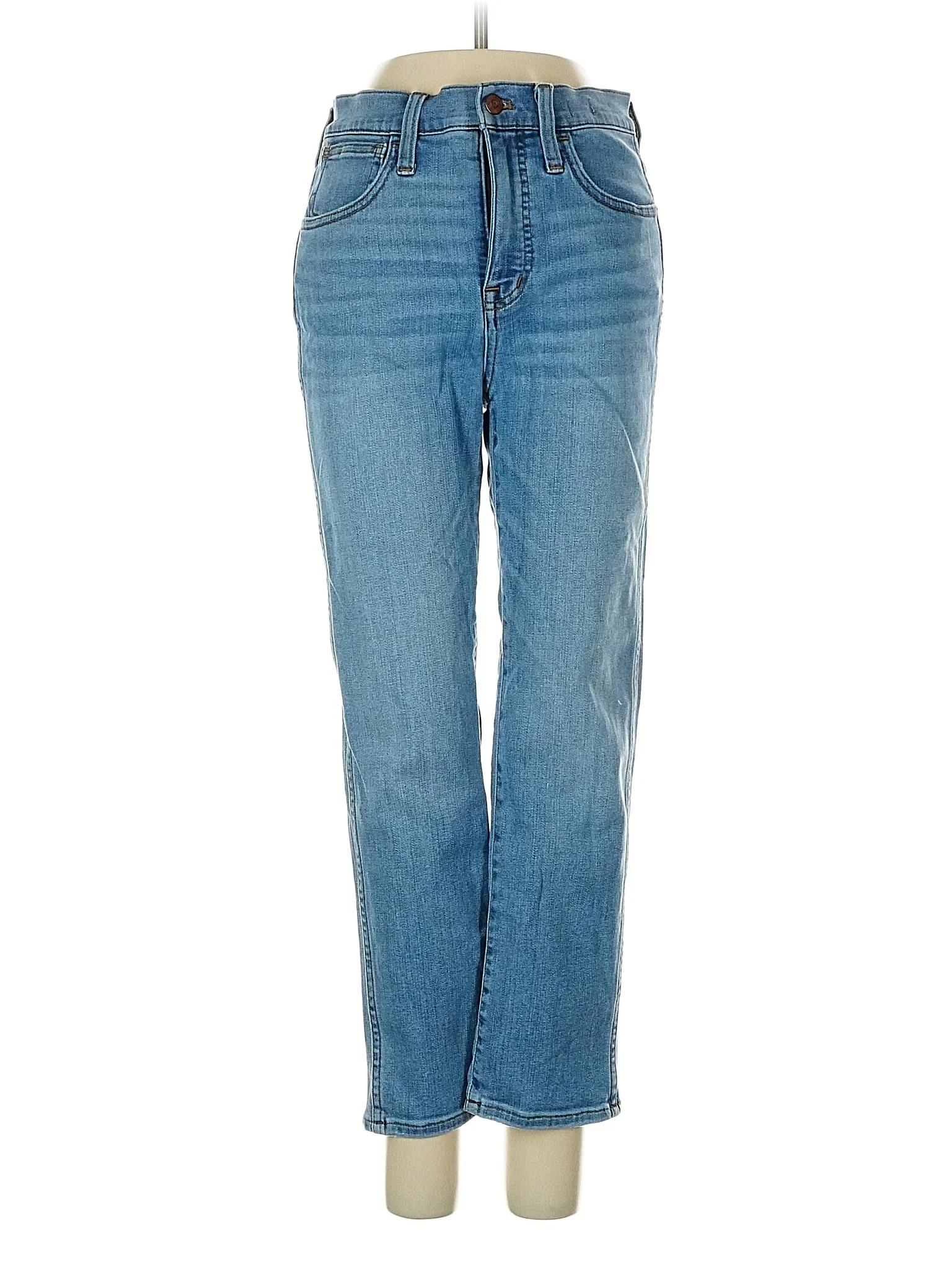 High-Rise Straight-leg Jeans in Medium Wash