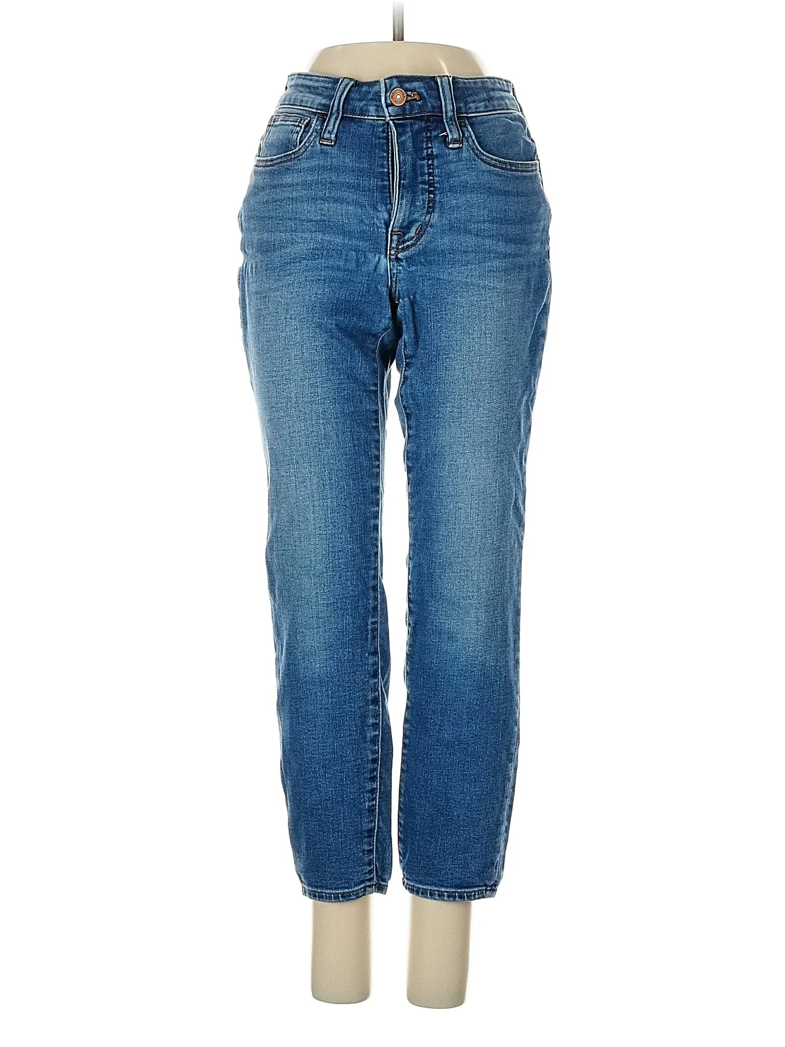 High-Rise Straight-leg Jeans in Medium Wash