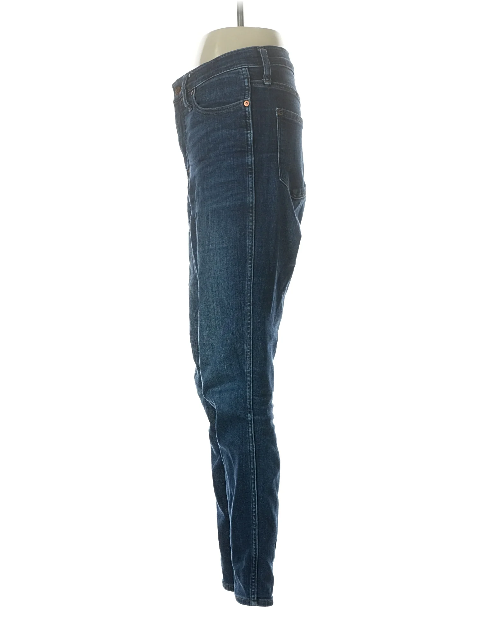 Mid-Rise Skinny Jeans in Dark Wash - Image 4