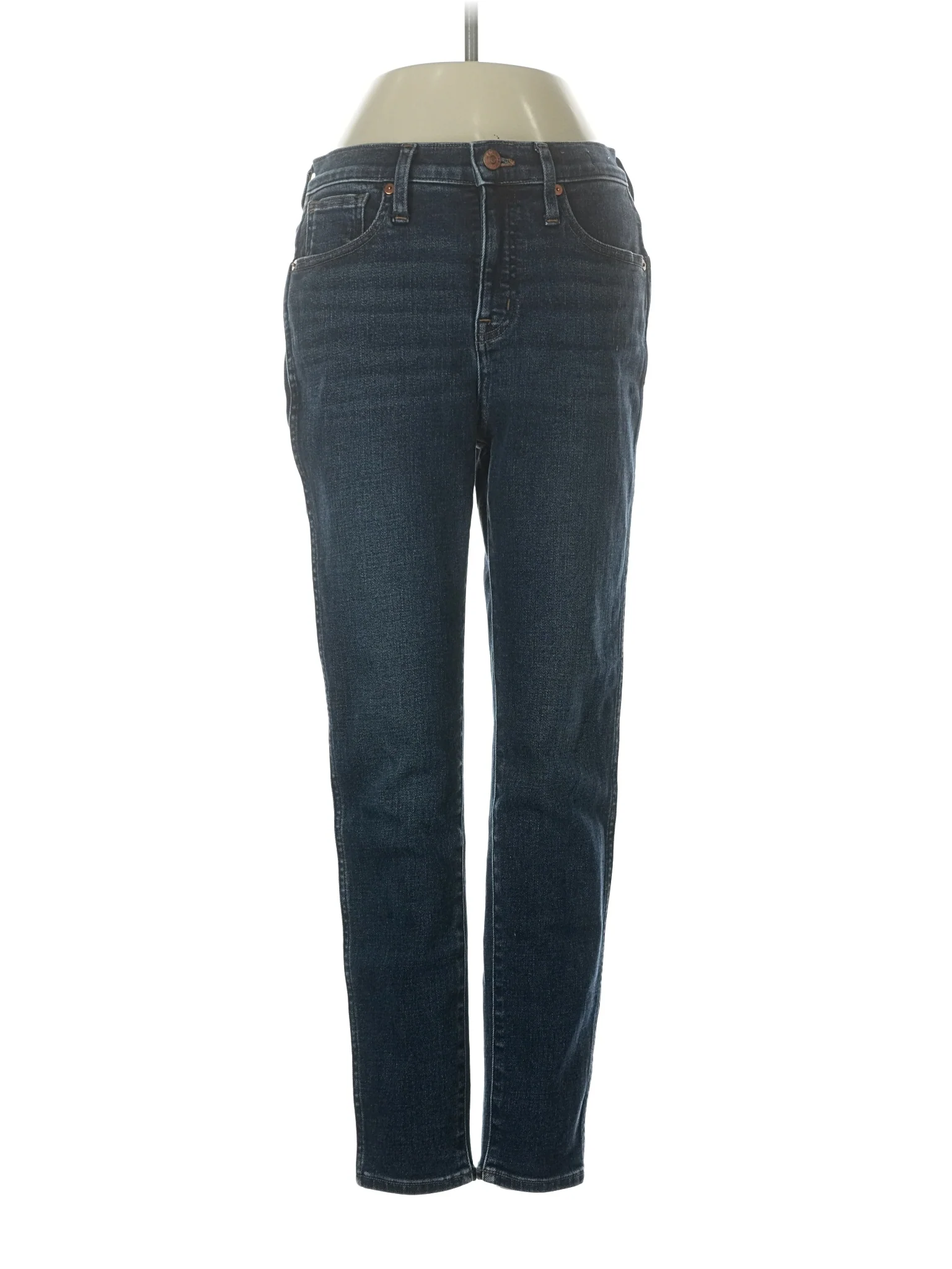 Mid-Rise Skinny Jeans in Dark Wash