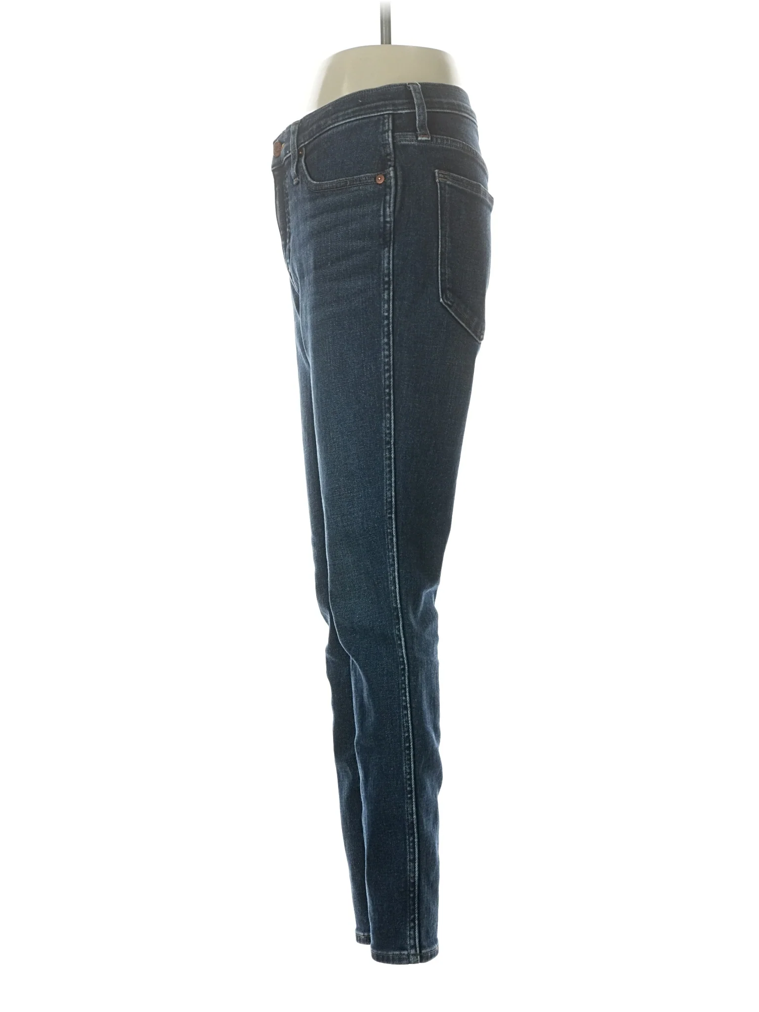 Mid-Rise Skinny Jeans in Dark Wash - Image 4