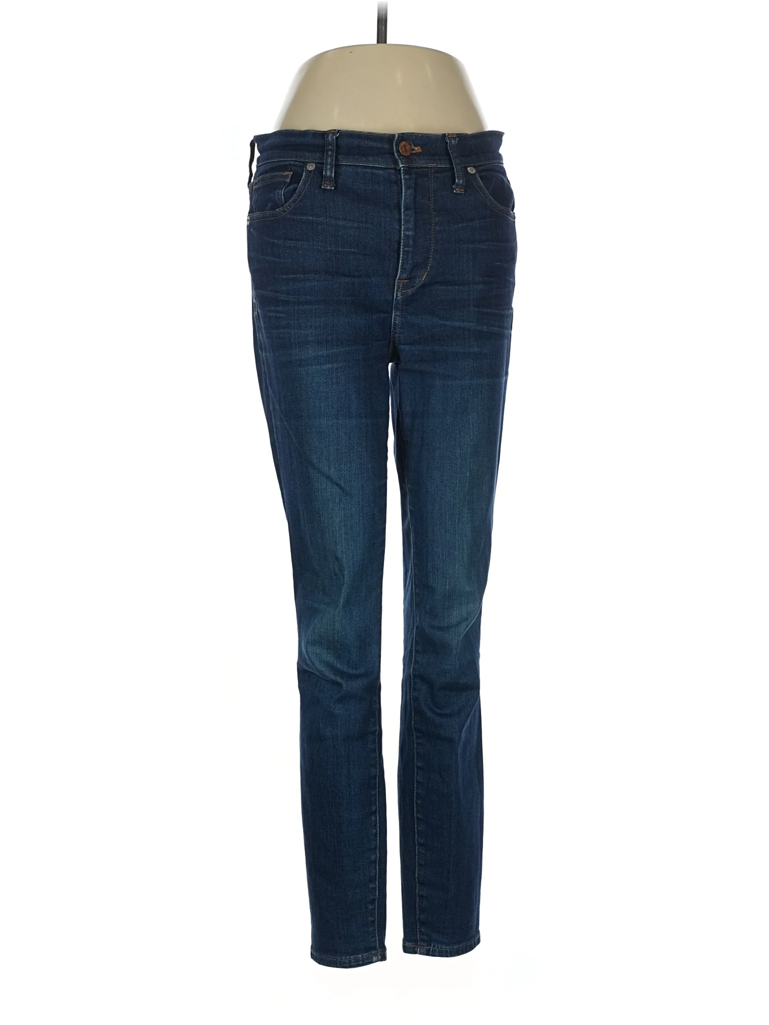 Mid-Rise Skinny Jeans in Dark Wash