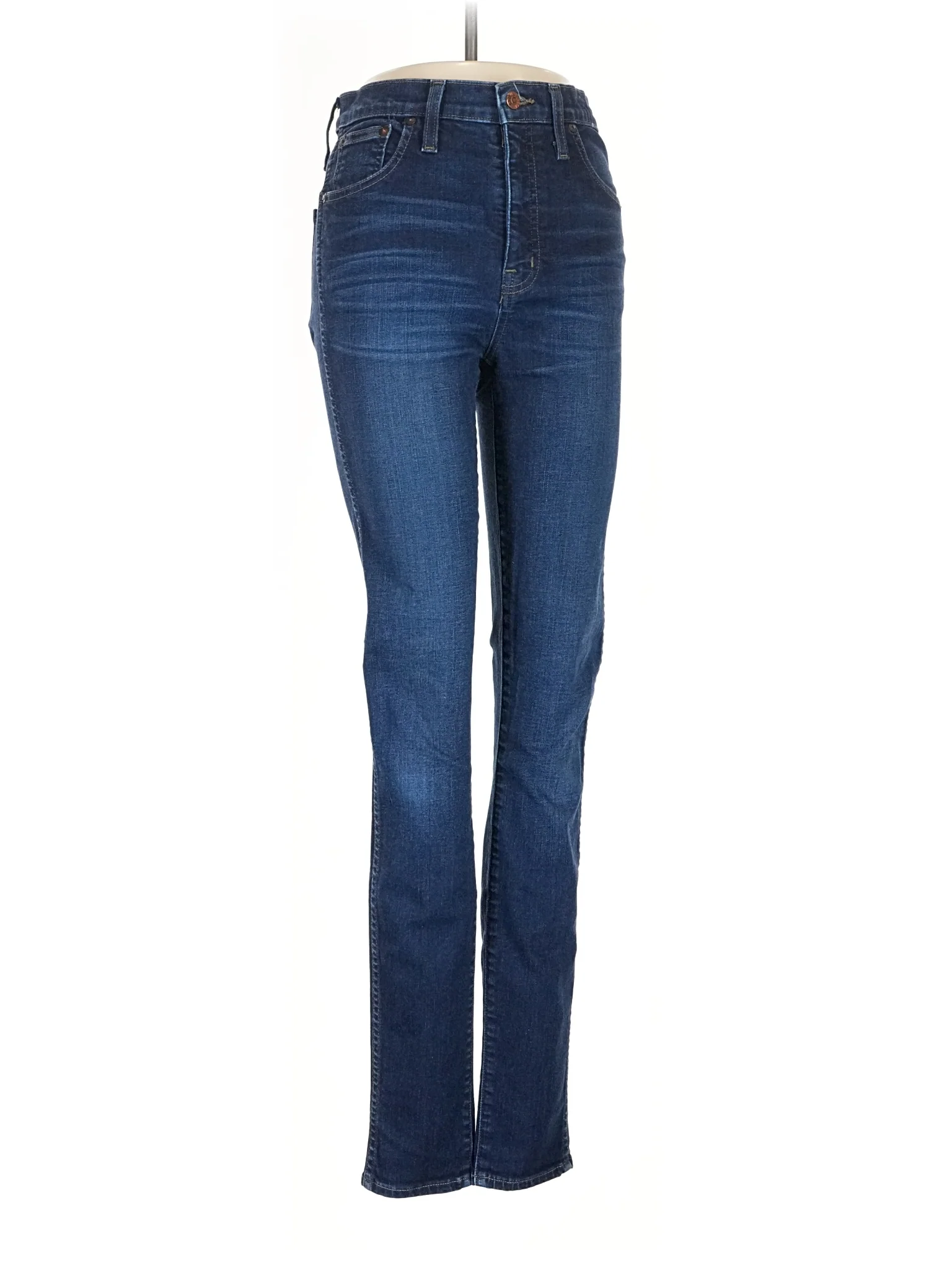Mid-Rise Skinny Jeans in Dark Wash