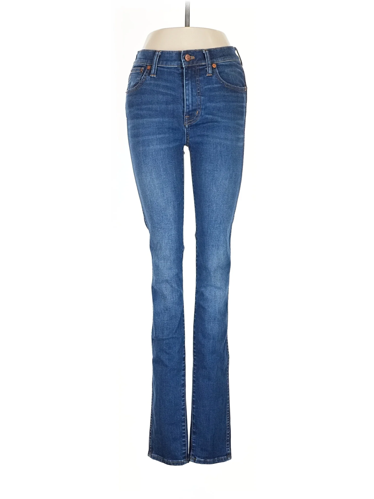 Mid-Rise Skinny Jeans in Medium Wash