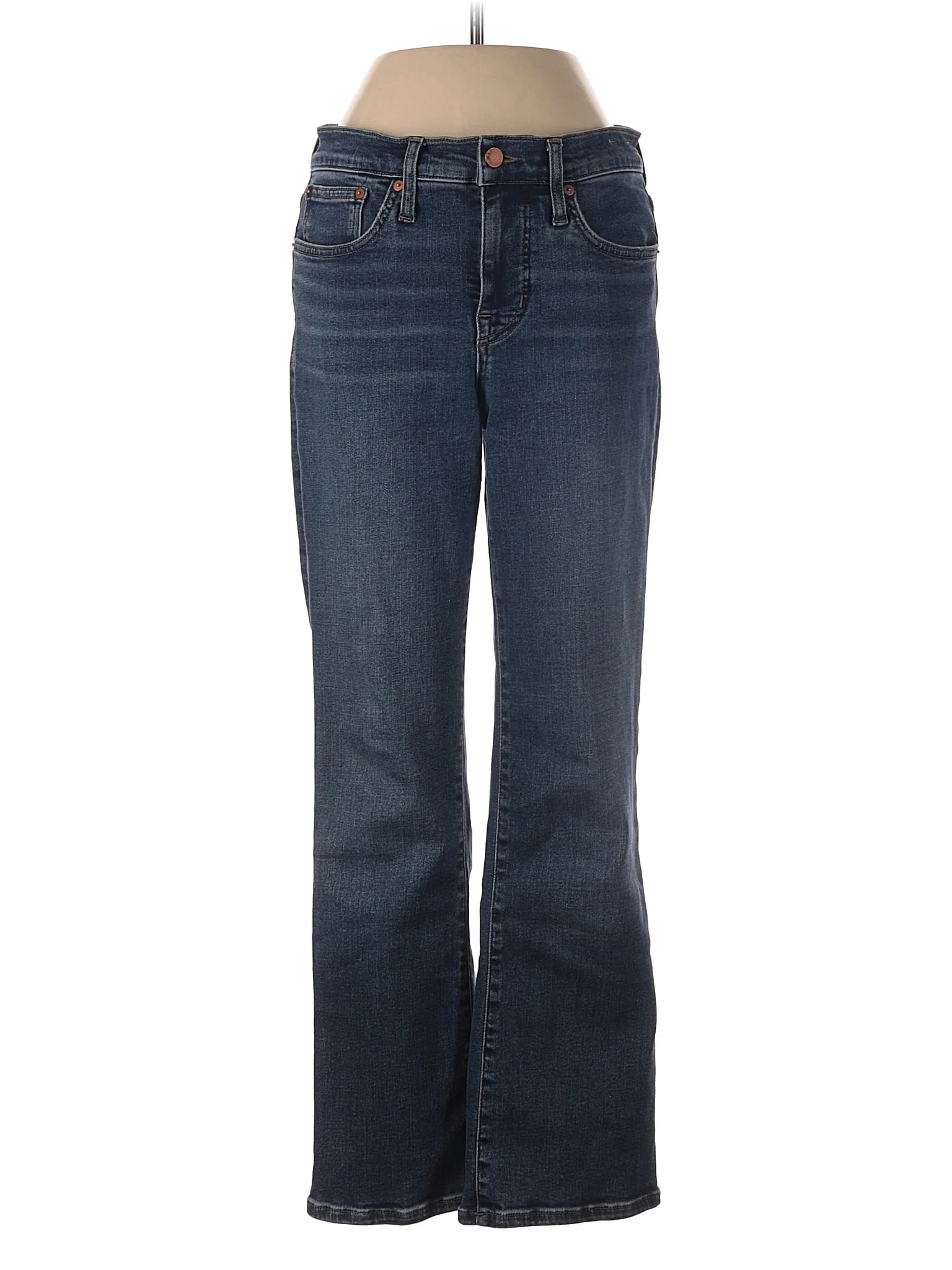Mid-Rise Straight-leg Jeans in Dark Wash
