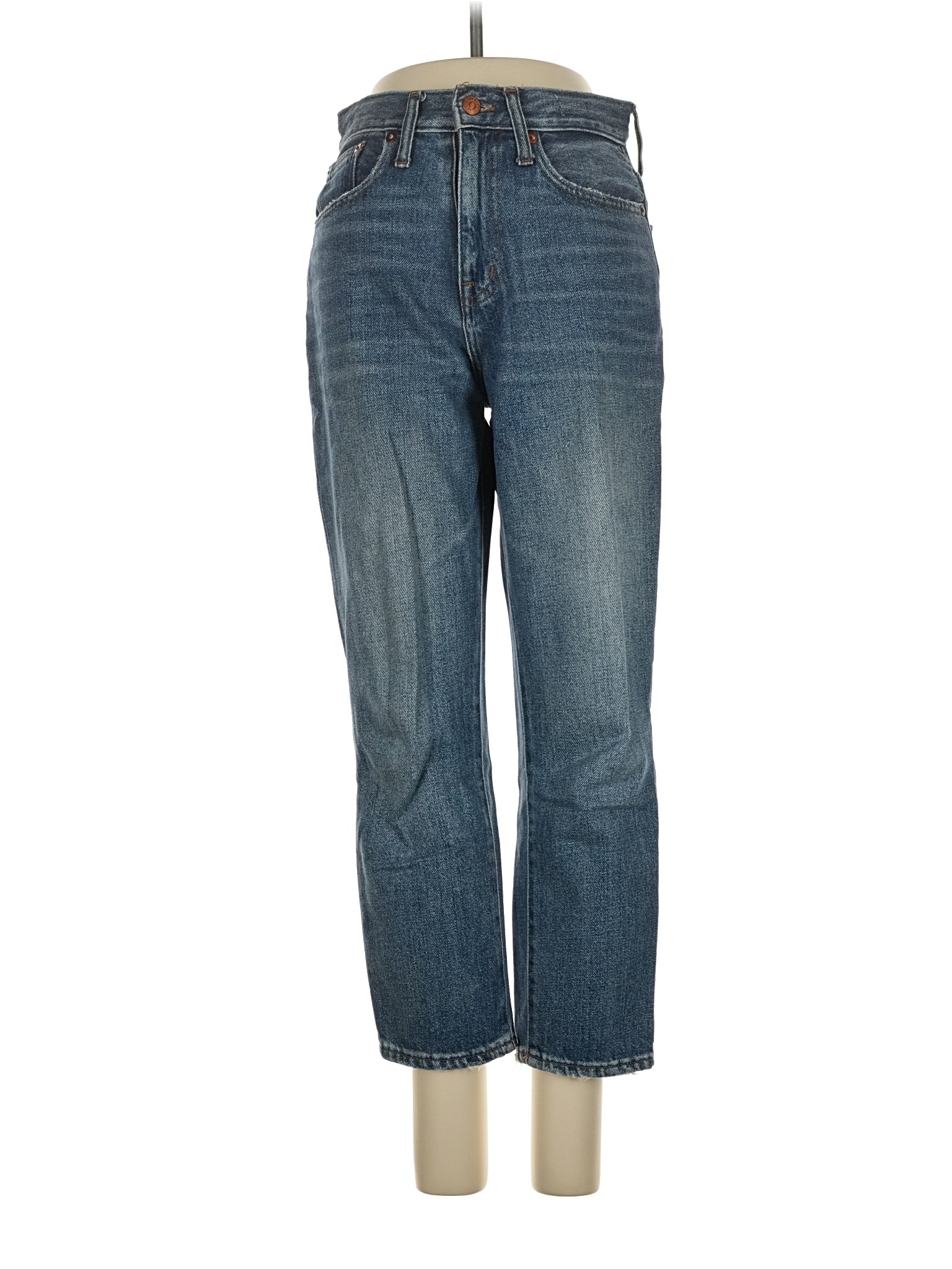 Mid-Rise Straight-leg Jeans in Medium Wash